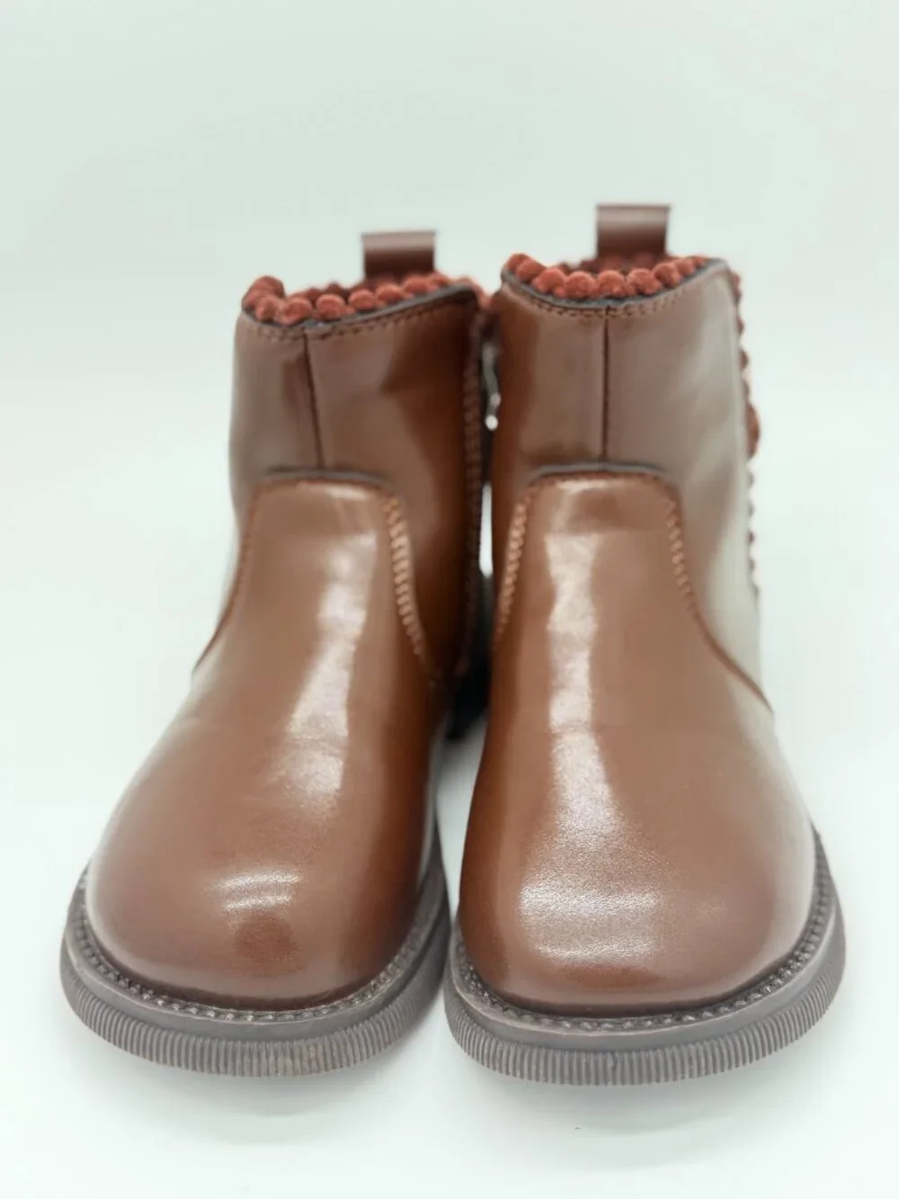Girls Kids Size 12 Brown Bow Boots Coquette Quiet Luxury Cottagecore 3937
